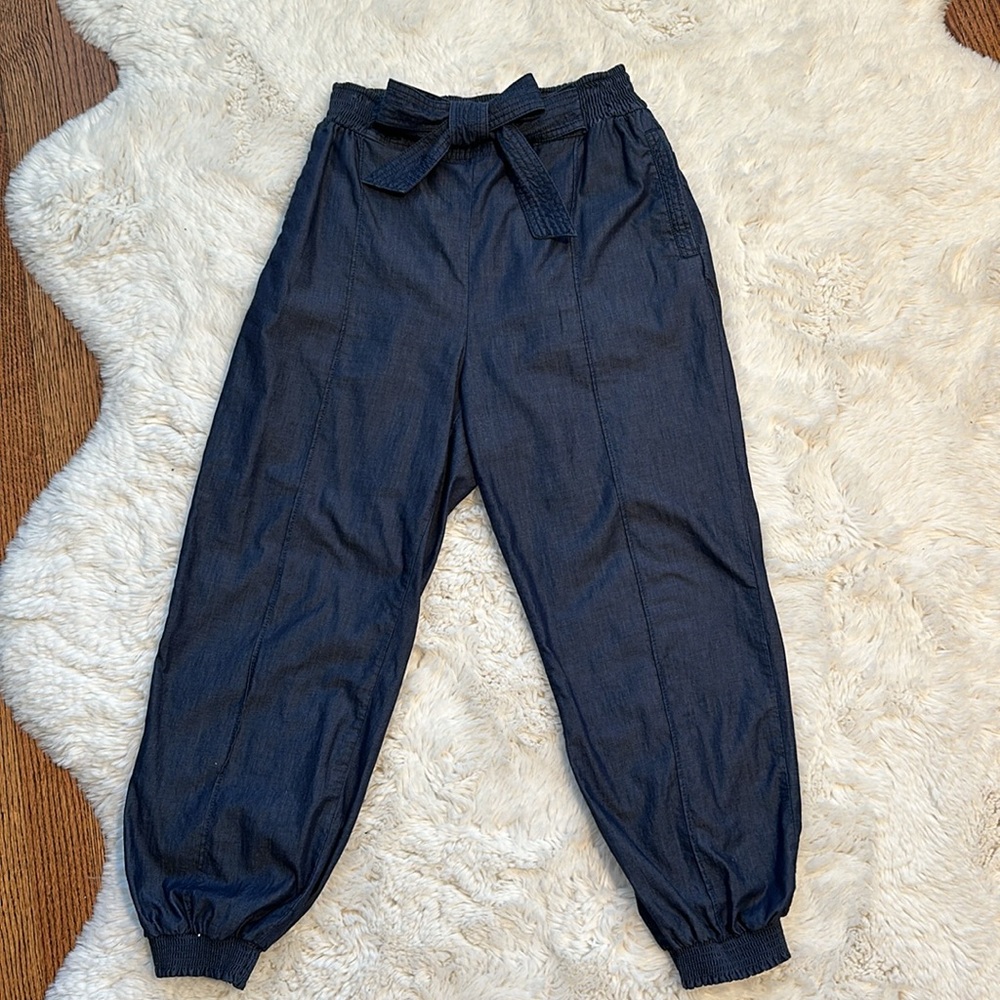 by Anthropologie summer cotton ankle pants Blue, size small (runs large)